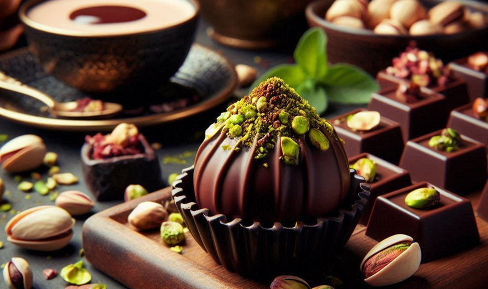 پسته و شکلات؛ ترکیبی بی‌نظیر در ترافل‌ها، موس‌ها و دسرهای خاص