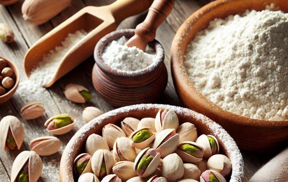 پسته: جایگزینی عالی برای آرد در دسر های بدون گلوتن