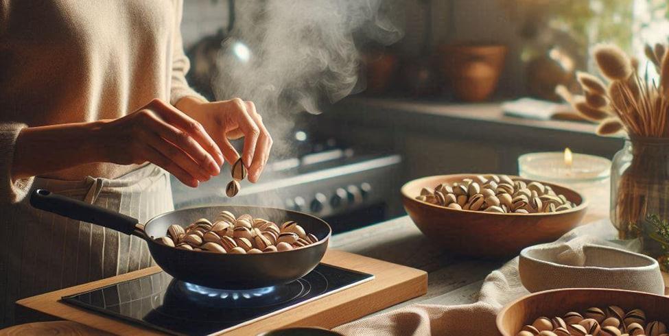 چطور پسته را در خانه بدون سوختن بو بدهیم؟