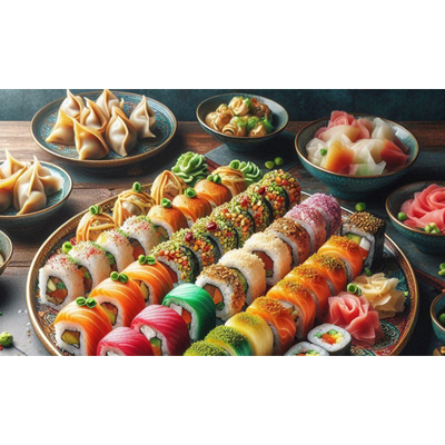 استفاده از پسته در سوشی و غذاهای آسیایی